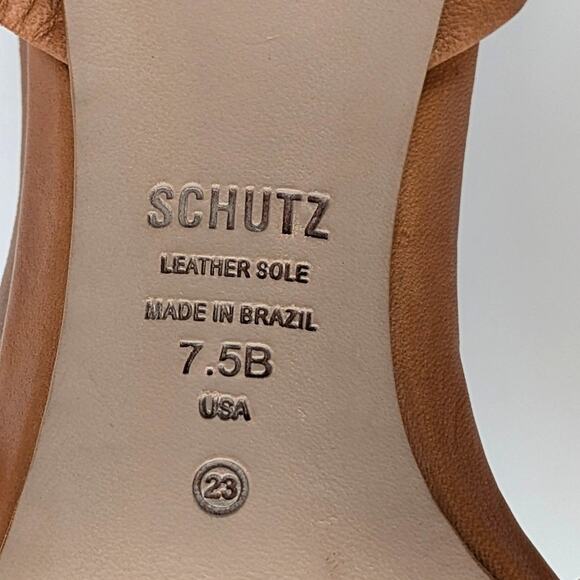 Schutz Aurora Buckled Stiletto Heel Sandals Women's Brown Size US7.5B EU38 - Picture 9 of 11